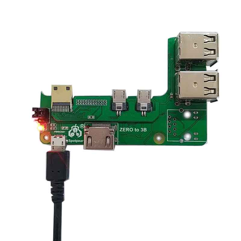 Raspberry Pi Zero 2w to 3B/4B interface adapter Zero to Pi3 Expansion Board Pi0 USB HUB RJ45 HAT