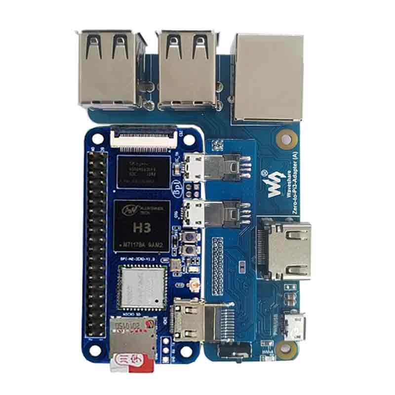 Raspberry Pi Zero 2W Banana Pi M2 Zero board with 3B interface adapter zero to Pi3 USB HUB RJ45 HAT