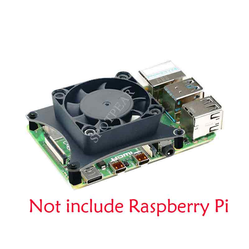 Raspberry Pi 3B/4B fan hat PWM temperature control speed regulation heatsink mute 4010MM large air v