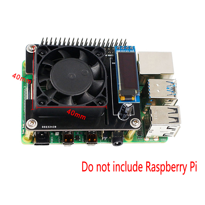 raspberry pi 4/3 model b intelligent temperature control fan expansion board with oled lcd