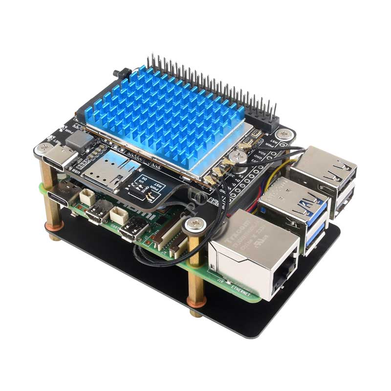 Raspberry Pi 5 PCIe to M.2 5G/4G/3G HAT With RM502Q-AE