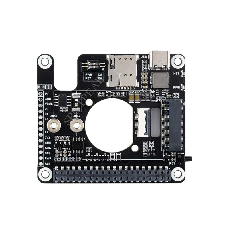 Raspberry Pi 5 PCIe to M.2 5G/4G/3G HAT With SIM8262A-M2