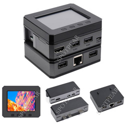 Raspberry Pi Zero/Zero 2W POD Case 2.8inch LCD touch screen POD USB Hub Lan Module