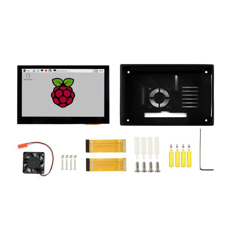 Raspberry Pi 4.3inch LCD with Case , Capacitive Touch Display, DSI Interface, 800×480