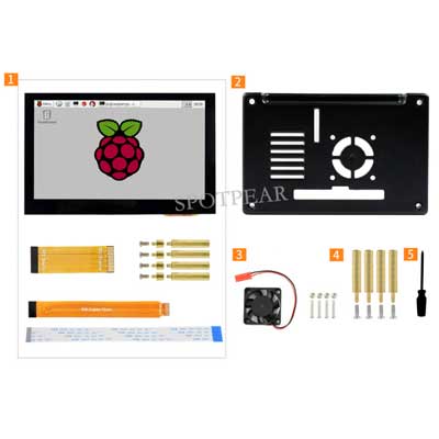 Raspberry Pi 4.3 inch DSI LCD With case Display MIPI 800x480 Capacitive TouchScreen