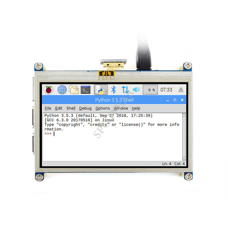Raspberry Pi 4.3inch HDMI Resistive Touch Screen LCD Display 480x272 V1 Version 