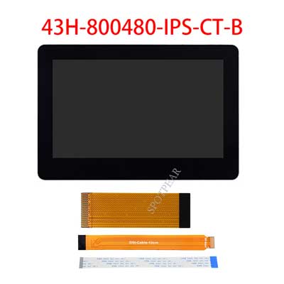 Raspberry Pi 4.3 inch DSI IPS-LCD/QLED Display MIPI 800x480 Optional Touchscreen/No-Touch