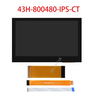 Raspberry Pi 4.3 inch DSI IPS-LCD/QLED Display MIPI 800x480 Optional Touchscreen/No-Touch