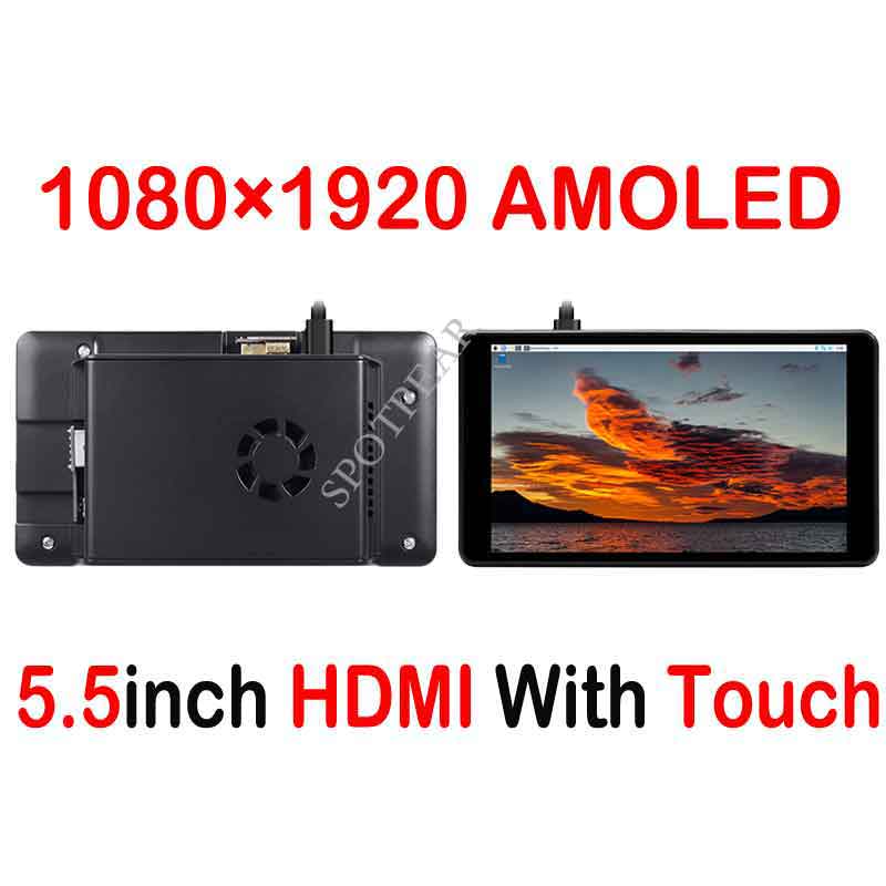 Raspberry Pi 5.5inch LCD 5.5 inch Capacitive Touch AMOLED Display compatible with HDMI 