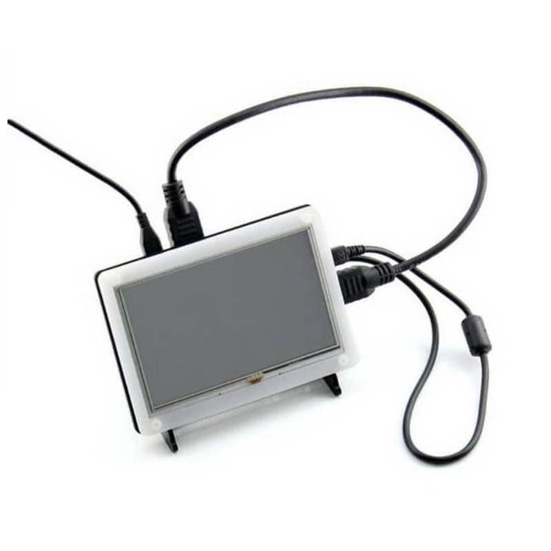Raspberry Pi 5inch HDMI LCD (B) + Bicolor case compatible with HDMI
