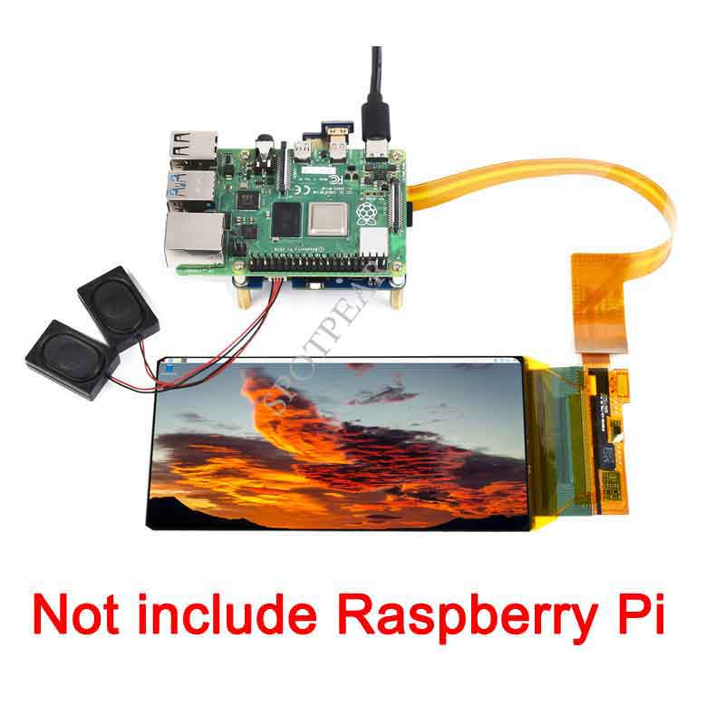 Raspberry Pi 6 inch LCD 6inch Flexible AMOLED 1080×2160 Rounded Corners compatible with HDMI