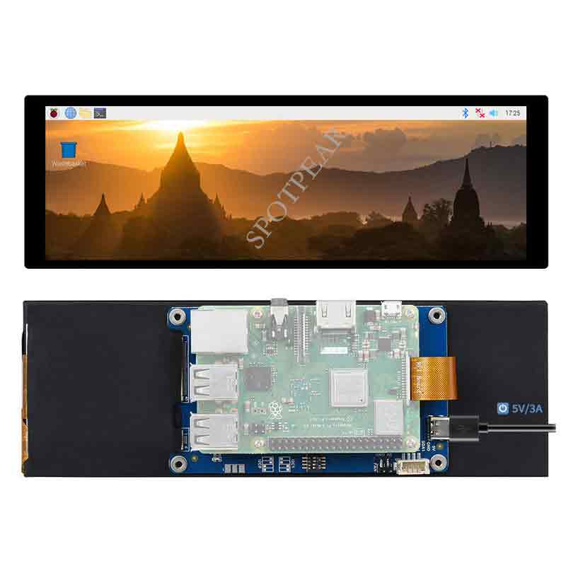 Raspberry Pi 7.9inch DSI Capacitive Touch Screen MIPI Interface LCD 400×1280 IPS Display
