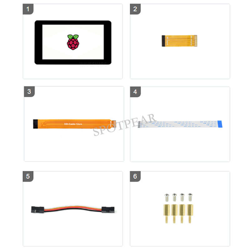 Raspberry Pi 7 inch LCD DSI (C) MIPI 1024×600 IPS Display Capacitive Touchscreen