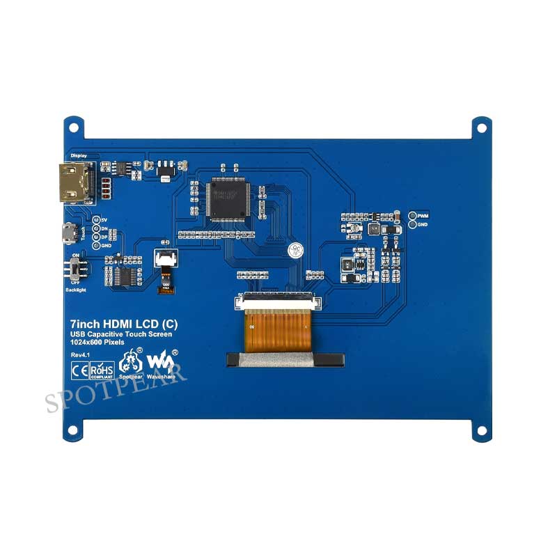 Raspberry Pi 7inch LCD C Display HDMI 1024x600 Capacitive TouchScreen