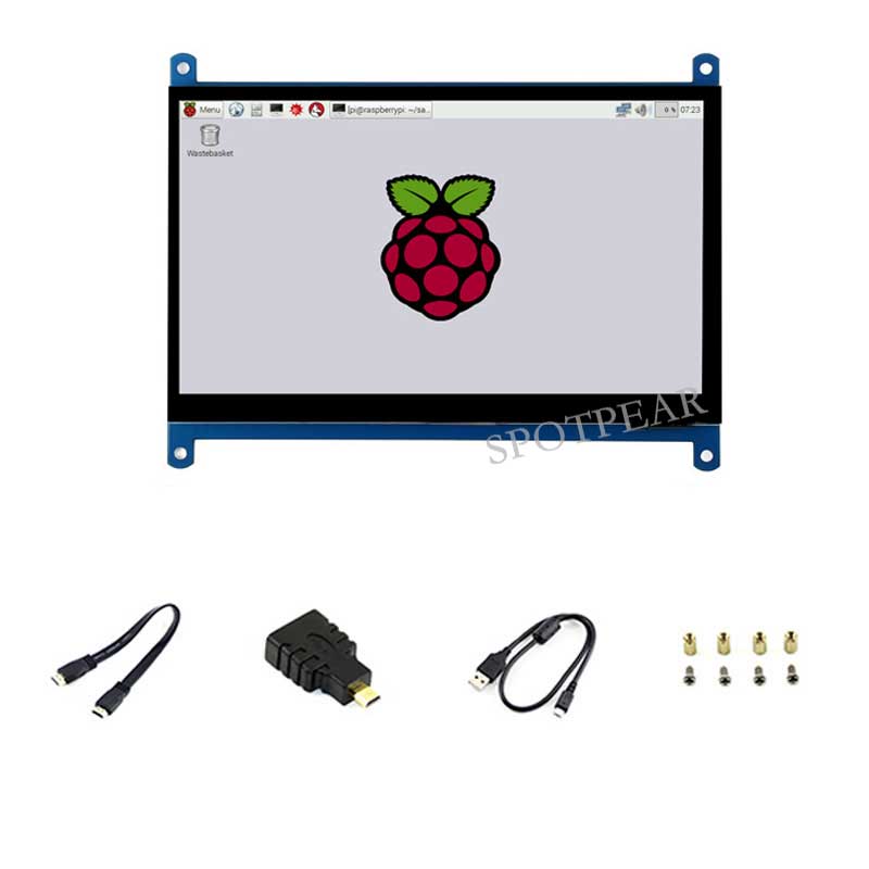 Raspberry Pi 7inch LCD C Display HDMI 1024x600 Capacitive TouchScreen