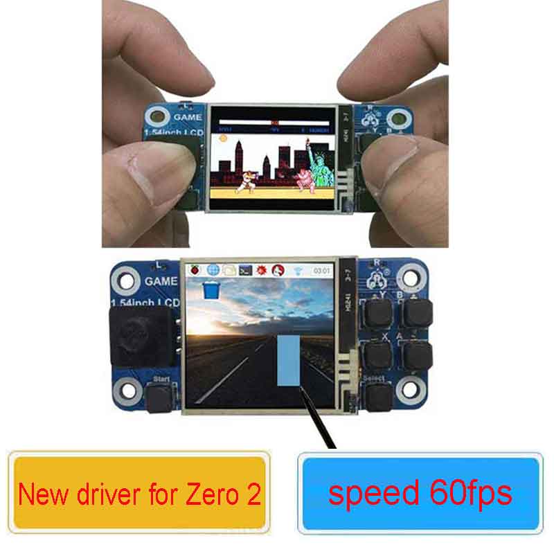 Raspberry Pi Game zero 2W/2B/3B+/4B 1.54inch mini LCD touchscreen