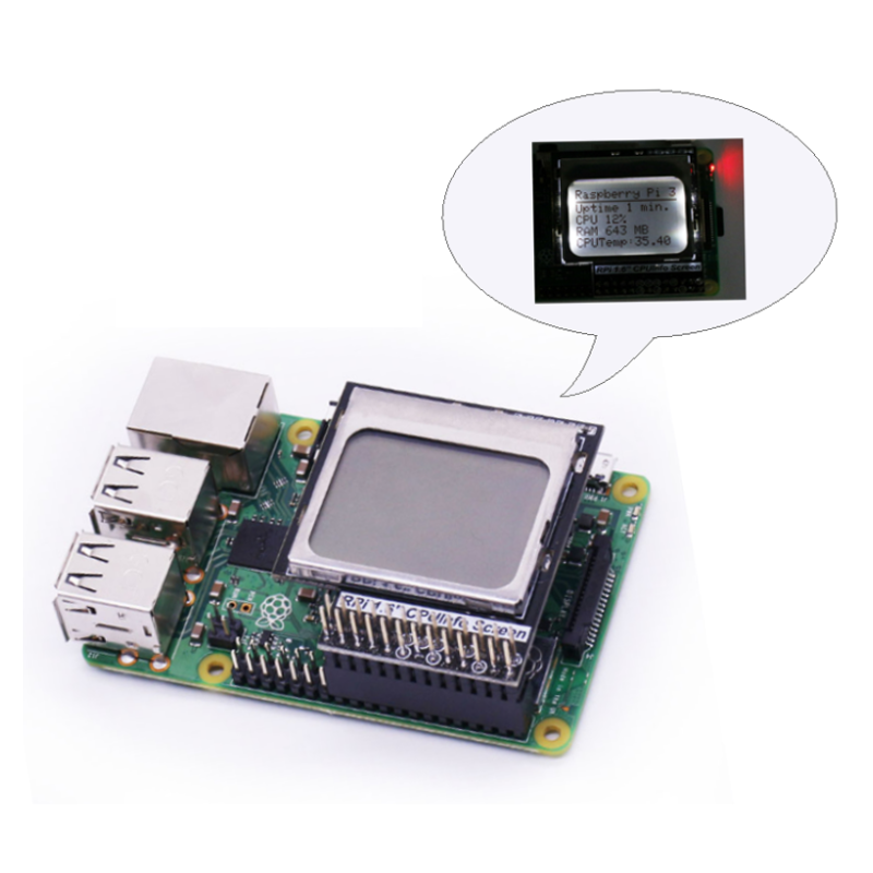 Raspberry Pi 1.6 inch Display Module with Backlight, for raspberry pi Zero/1B/2B/3B /3B+/4B
