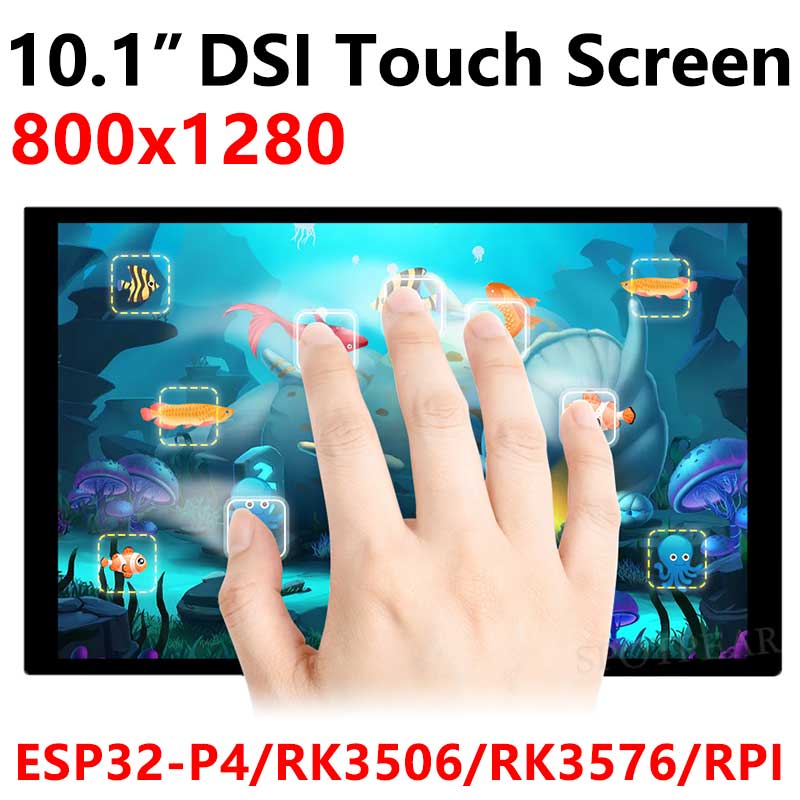 Raspberry Pi 10.1 inch DSI LCD TouchScreen Display 800x1280 Also For RK3576/RK3506/ESP32-P4