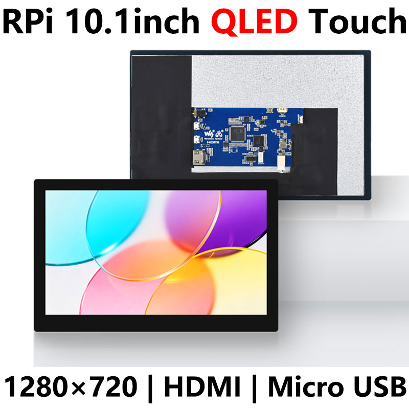 Raspberry Pi 10.1 inch QLED Quantum Dot Display 1280x720 Capacitive Touchscreen DDC/CI For Computer PC/Jetson/Game