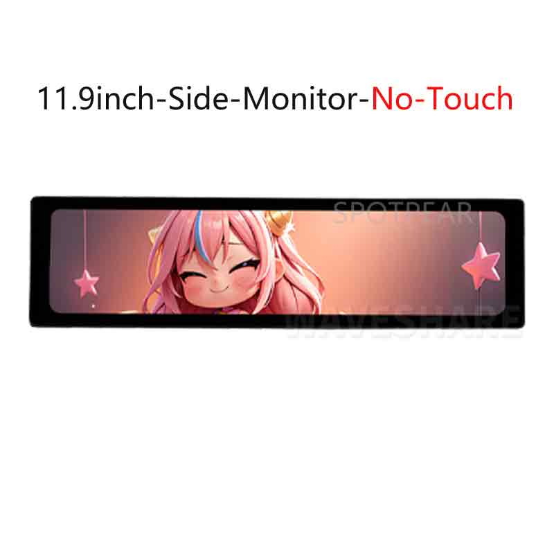 11.9 inch Raspberry Pi IPS Display with 320×1480 Capacitive Touchscreen HDMI Long Bar Screen