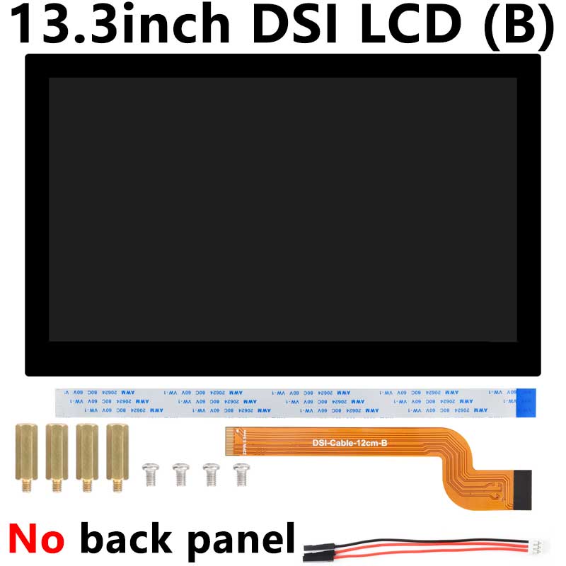Raspberry Pi 13.3 inch DSI MIPI Display 13.3inch LCD Capacitive TouchScreen 1920x1080