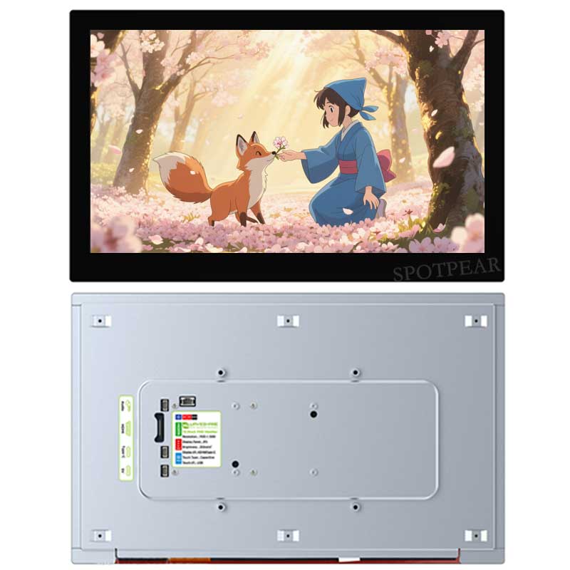 Raspberry Pi 13.3 inch FHD Monitor LCD 1080P Capacitive TouchScreen Display Type-C/HDMI For Computer PC