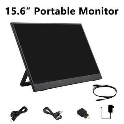 Raspberry Pi 15.6 inch Monitor TypeC/HDMI Display 15.6inch Screen 1920x1080 For Xbox/PS4/Switch/Jetson / Computer PC /Mobile phone