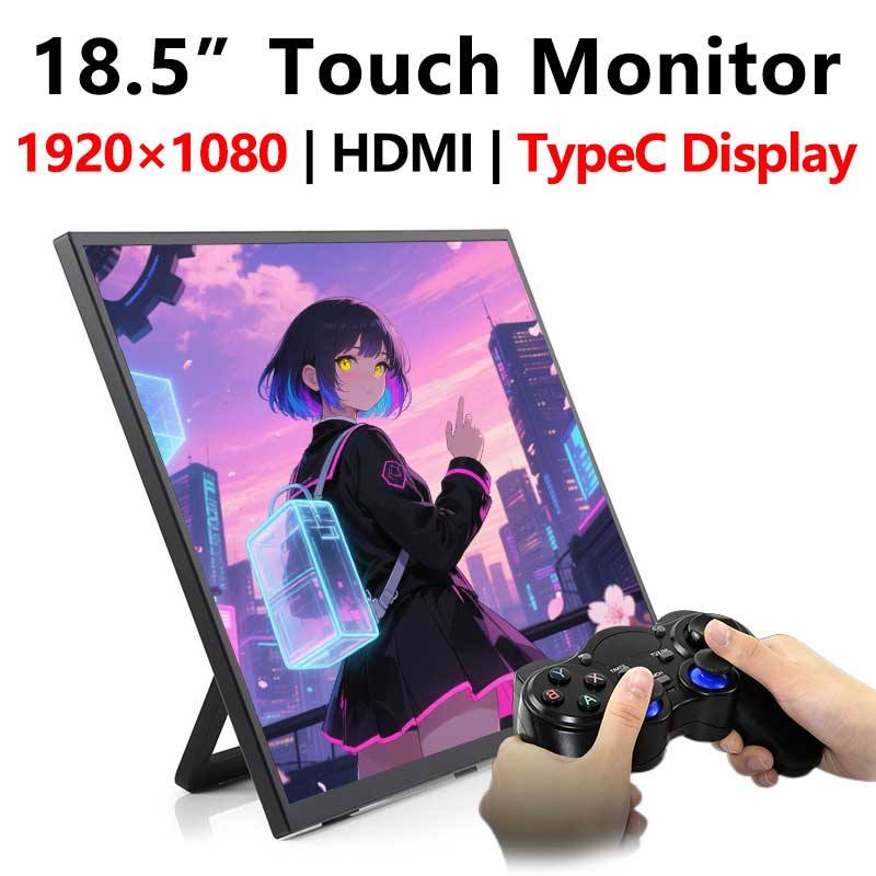 Raspberry Pi 18.5-inch Type-C/HDMI touchscreen 1920×1080 computer, mobile phone, Xbox/PS4/Switch