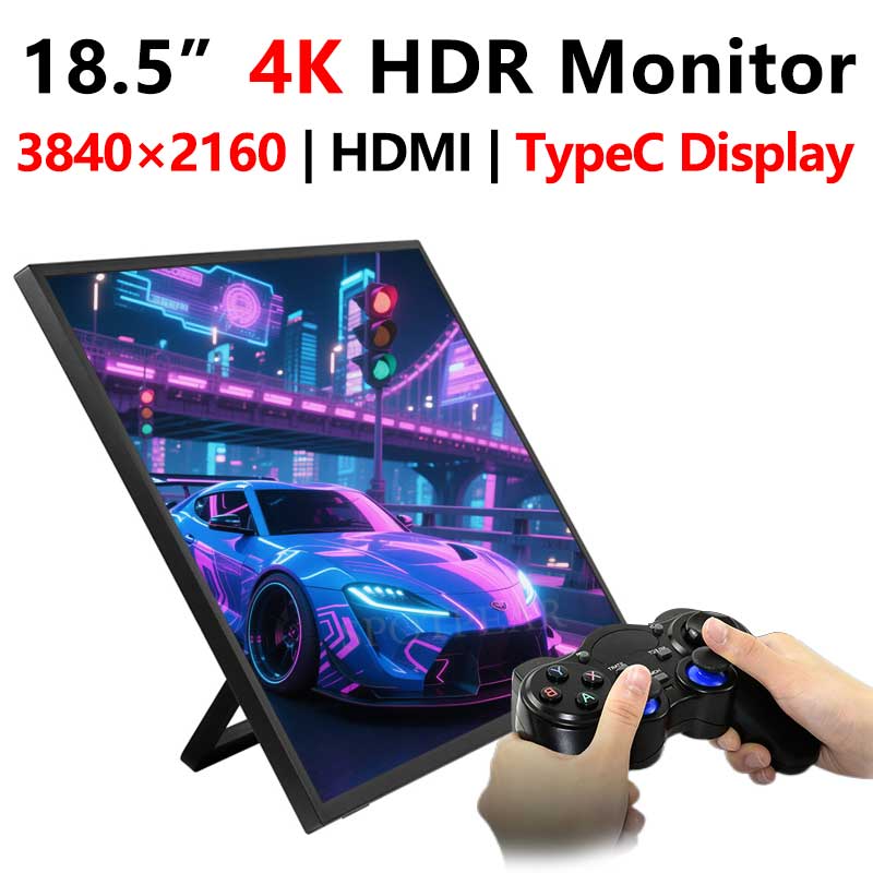Raspberry Pi 18.5 inch Type C/HDMI/4K Display Screen 3840×2160 Computer PC Phone Xbox/PS4/Switch