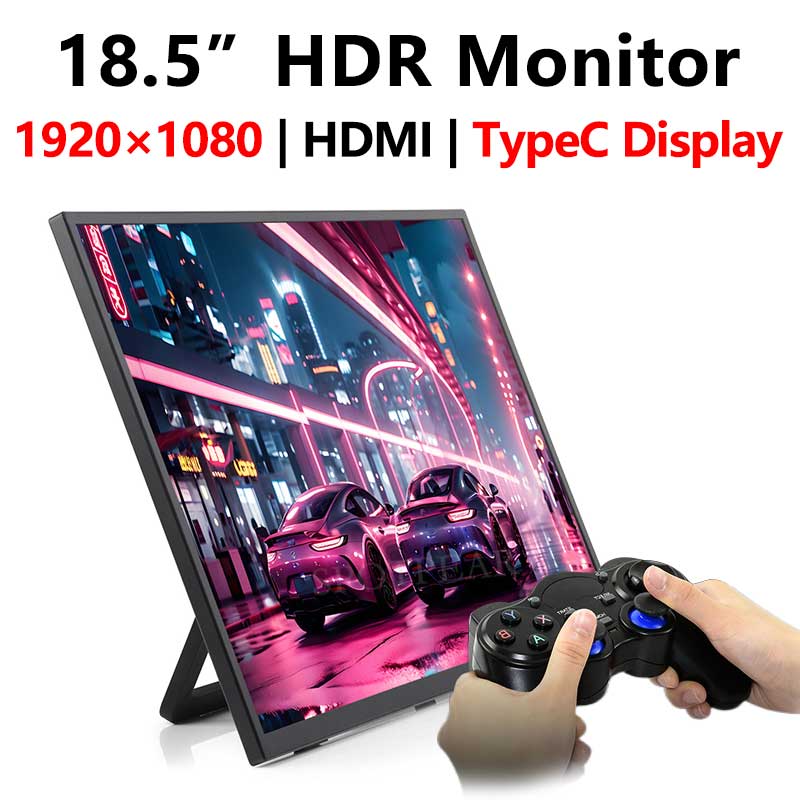 Raspberry Pi 18.5 inch Monitor TypeC/HDMI Display 18.5inch Screen 1920x1080 For Xbox/PS4/Switch/Jetson / Computer PC /Mobile phone