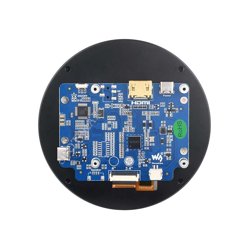 3.4inch Round LCD HDMI Capacitive Touchscreen Display 800x800 For Raspberry Pi/Jetson Nano/mini PC