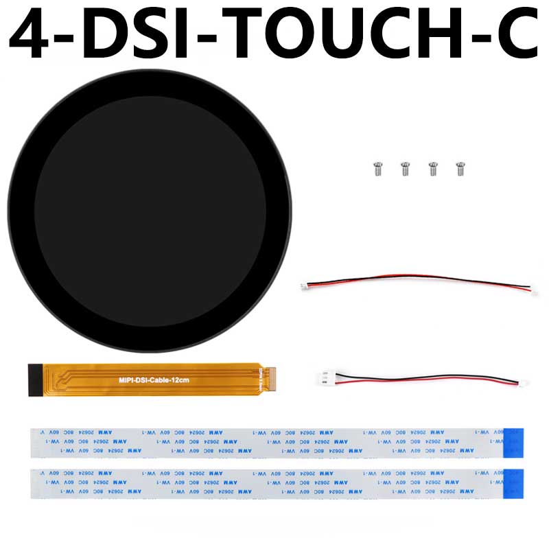 Raspberry Pi 4inch DSI MIPI LCD circle TouchScreen Display 4inch 720x720 For Luckfox Lyra RK3506/ESP32-P4/Luckfox Omni3576