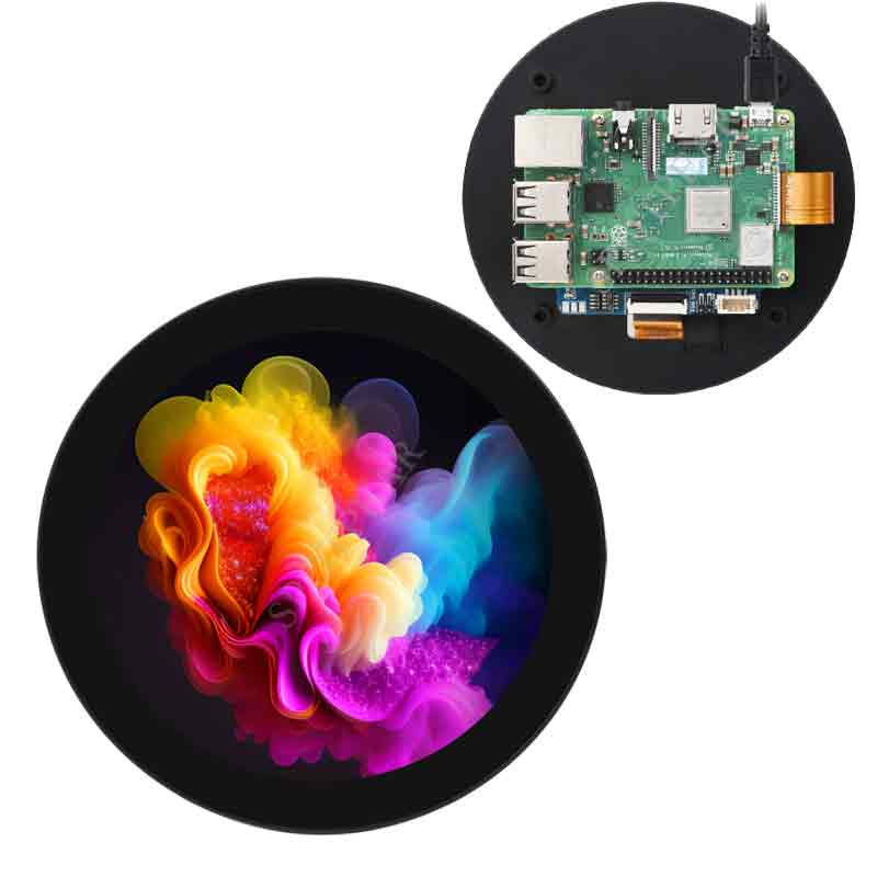 Raspberry Pi 4inch DSI Round LCD Display MIPI IPS 720×720 Capacitive Touchscreen