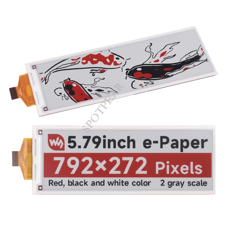 5.79inch e Paper Ink (B) Red-Black-White display 792x272 For Arduino /Raspberry Pi /Jetson Nano/STM3