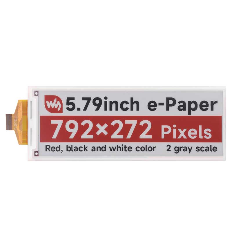 5.79inch e Paper Ink (B) Red-Black-White display 792x272 For Arduino /Raspberry Pi /Jetson Nano/STM3