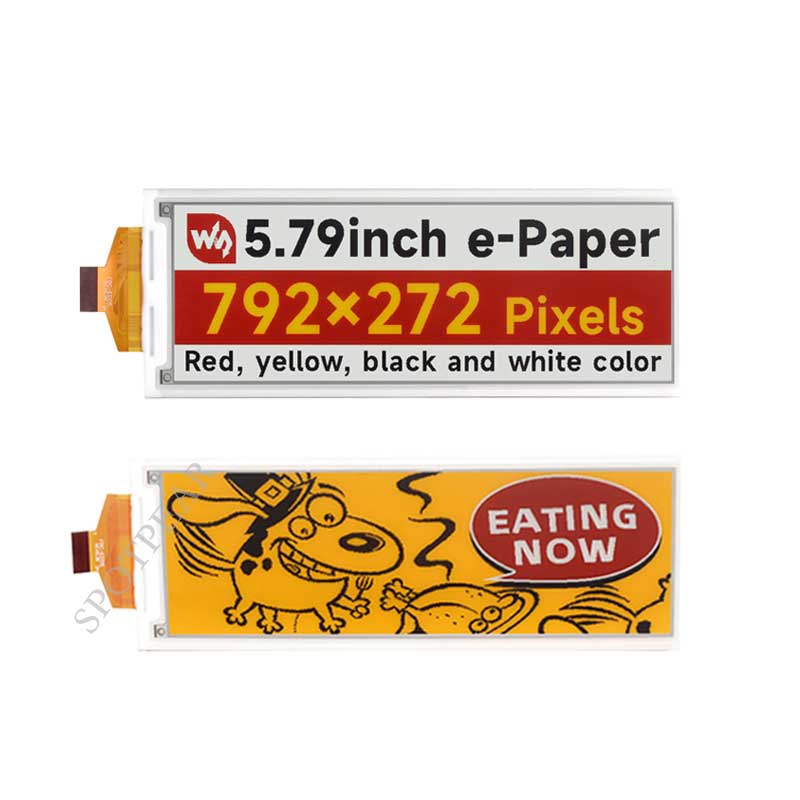 5.79inch e Paper Ink (G) Red-Yellow-Black-White display 792x272 For Arduino /Raspberry Pi /Jetson /S