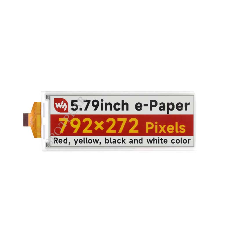 5.79inch e Paper Ink (G) Red-Yellow-Black-White display 792x272 For Arduino /Raspberry Pi /Jetson /S