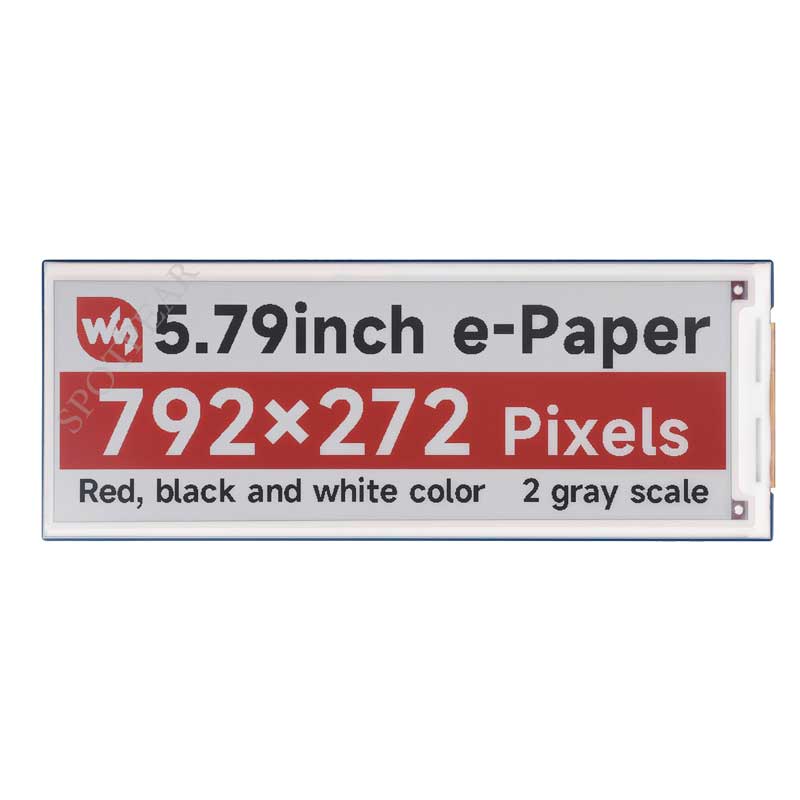 5.79inch e Paper Module B Red-Black-White display 792x272 For Raspberry Pi/Jetson/Arduino/STM32 