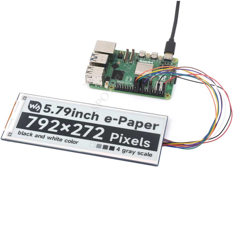 5.79inch e Paper Module Black-White display 792x272 For Arduino/Jetson/Raspberry Pi/STM32