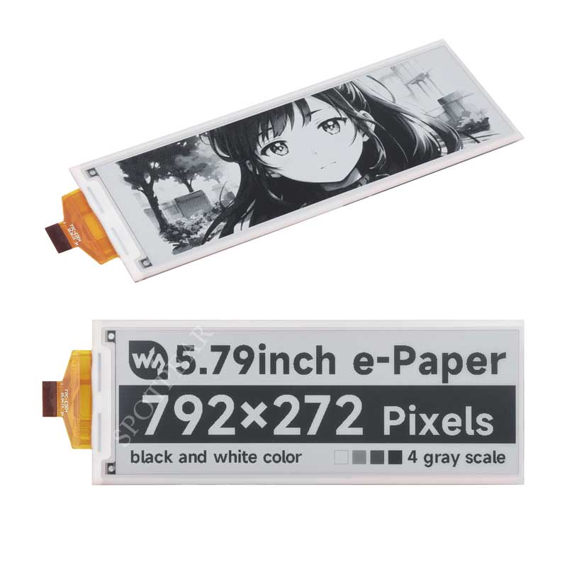 5.79inch e Paper Black-White display 792x272 For Arduino /Jetson Nano /Raspberry Pi /STM32