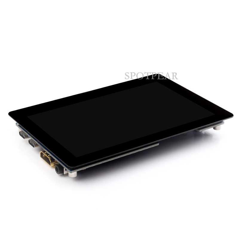 Raspberry Pi 5inch Display 1024x600 HDMI Capacitive TouchScreen 5 inch LCD B Wide-Cover For Mini PC 