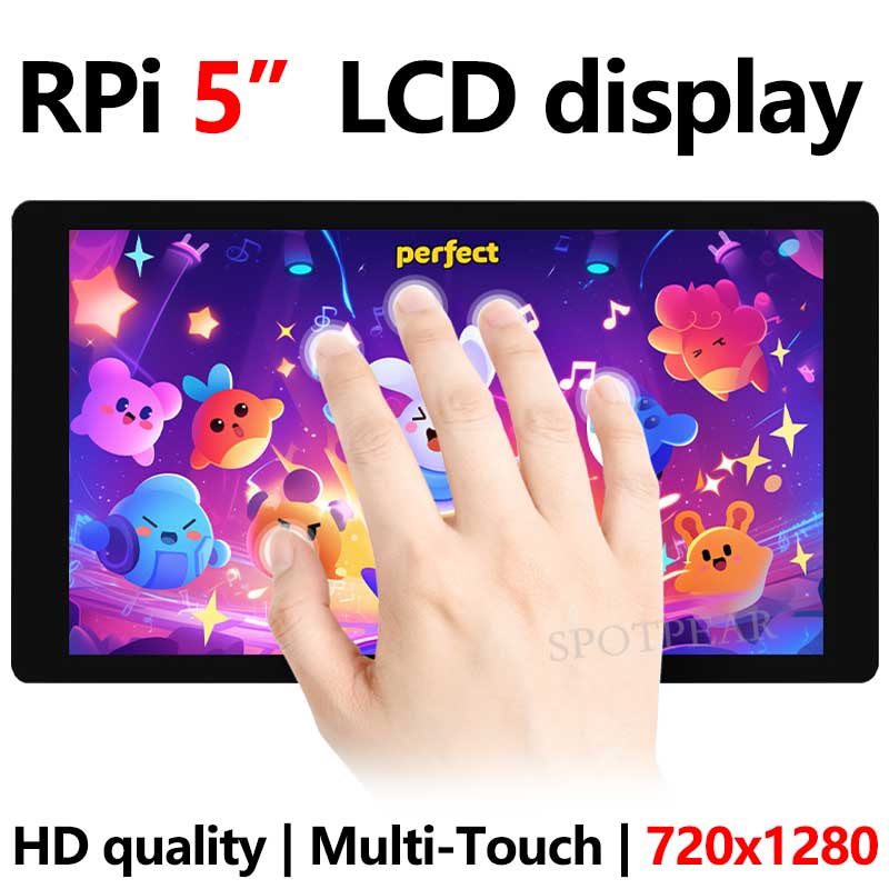 Raspberry Pi 5 inch LCD 720x1280 Capacitive TouchScreen Display HDMI For Jetson Nano/mini Computer PC