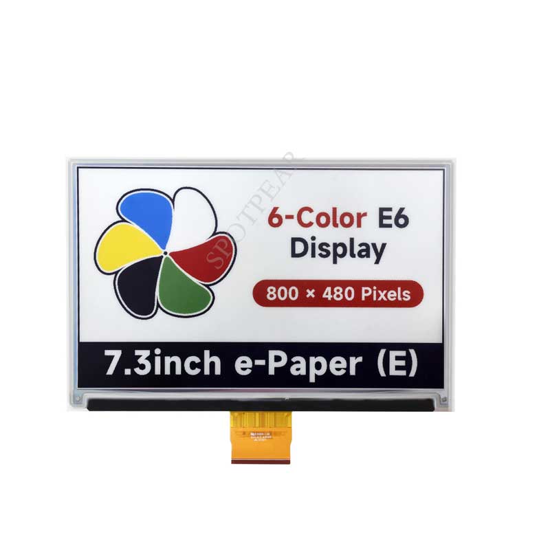 7.3inch ePaper HAT (E) E6 6 Color E-Ink For Arduino /Raspberry Pi /Jetson /STM32