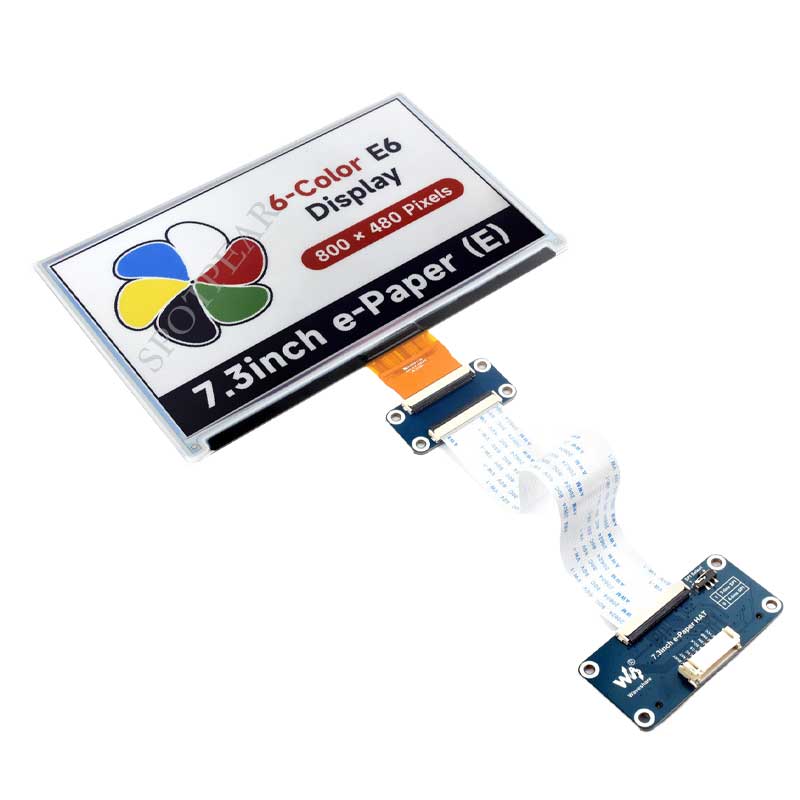 7.3inch ePaper HAT (E) E6 6 Color E-Ink For Arduino /Raspberry Pi /Jetson /STM32