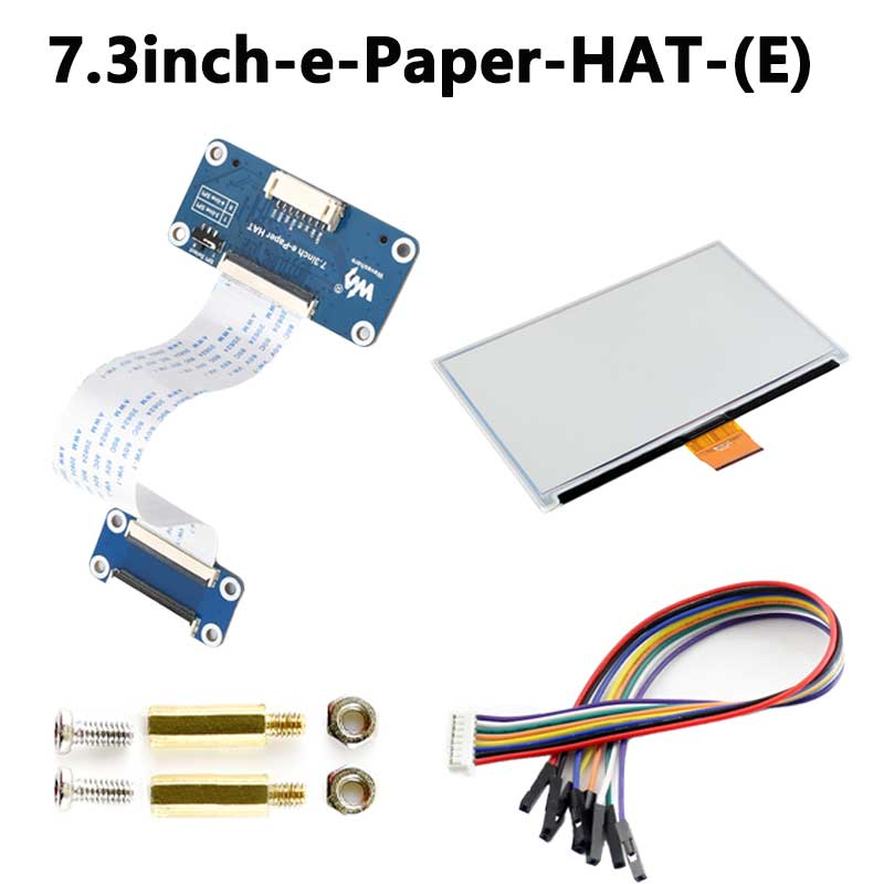 7.3inch ePaper HAT (E) E6 6 Color E-Ink For Arduino /Raspberry Pi /Jetson /STM32