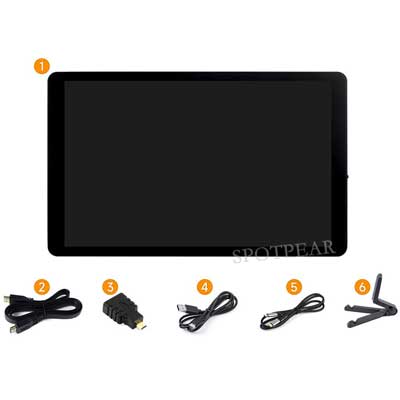 Raspberry Pi 7 inch CAPLCD 1280x800 Capacitive TouchScreen HDMI/Type C Display Monitor For Computer mini PC