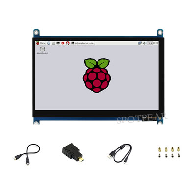 Raspberry Pi 7 inch QLED Quantum Dot Display 1024x600 Capacitive Touchscreen For Computer PC/Jetson/Game