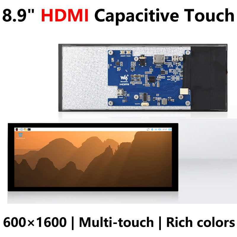 8.9inch LCD HDMI Capacitive 8.9 inch Touchscreen Display 600x1600 For Raspberry Pi/Jetson Nano/PC