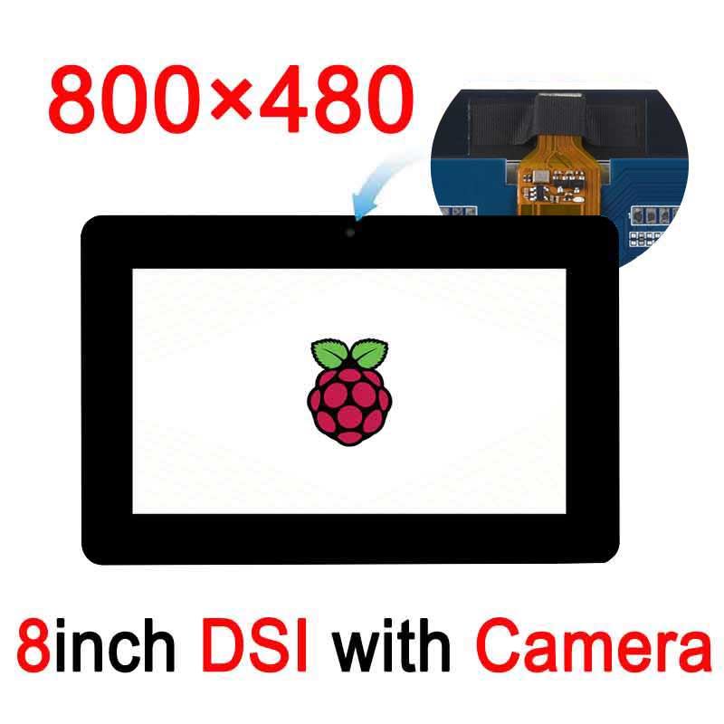 Raspberry Pi 8 inch DSI LCD Display With 5MP Front Camera MIPI 800×480 Capacitive TouchScreen