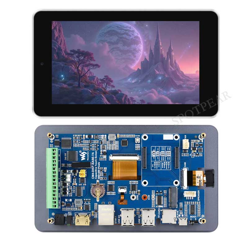 Raspberry Pi CM4 Kit 7-inch Touch Screen All-in-one Kit 5-megapixel Camera Aluminum Alloy Case
